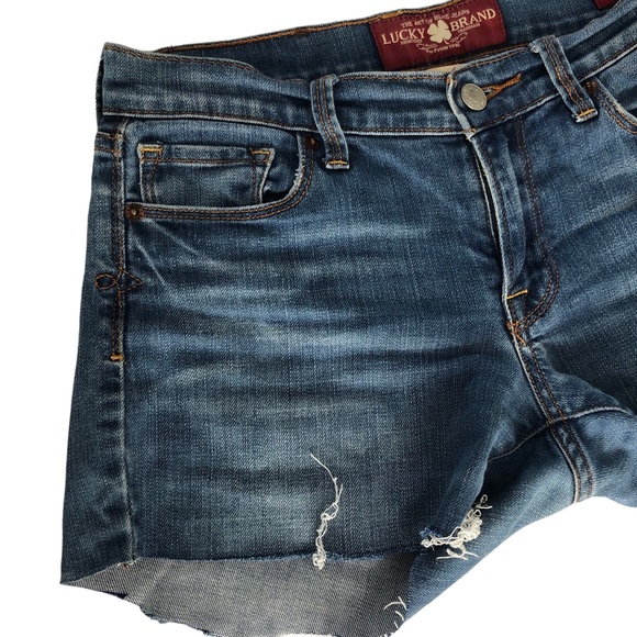 Lucky Brand low raise jeans Sofia Boot Cut off shorts SZ 2/26 - Picture 5 of 15